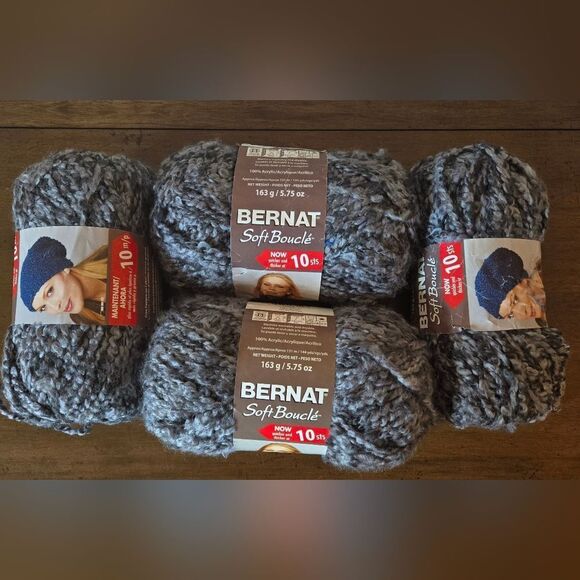 BERNAT Other - BERNAT BOUCLE YARN GRAY SHADES